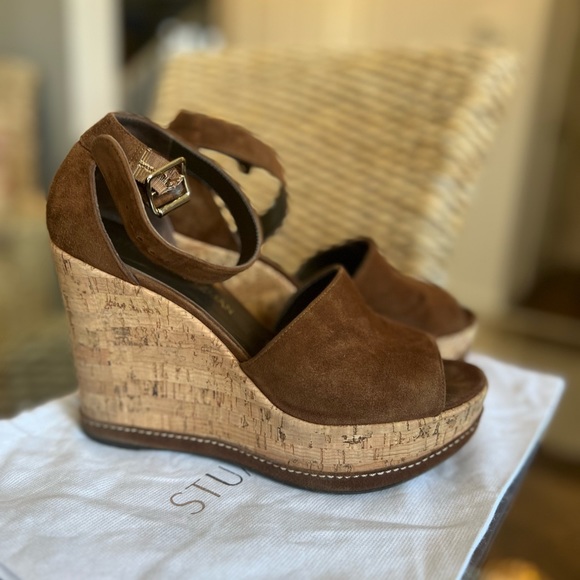 Stuart Weitzman Platform Sandals size 8 - Picture 5 of 9